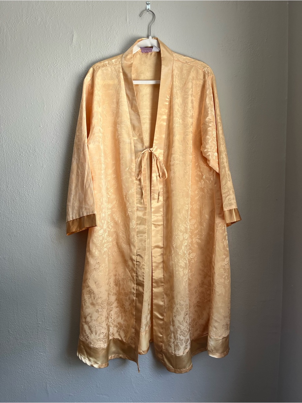 Suzanne Somers Gold Satin Robe